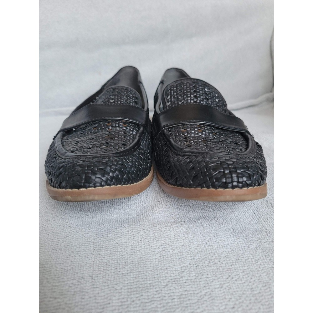 Franco Sarto Halton 2 Black Woven Penny Loafers Flats Womens 7.5 M - Picture 2 of 5